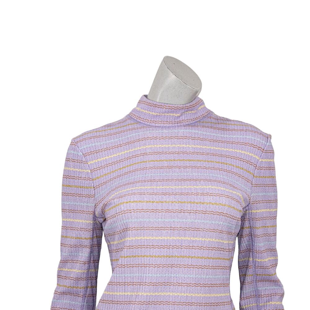 STINE GOYA Women's Ari Blouse Long Sleeve in Purple Ballet Stripe - Picture 6 of 9